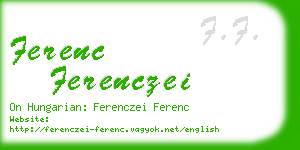 ferenc ferenczei business card